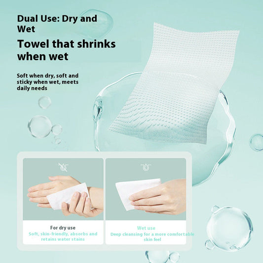 Extra-Large Disposable Facial Towels, Hanging Design & Lint-Free, Pure Cotton for Makeup Removal, 150-Count Ultra-Large Pack.