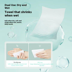 Extra-Large Disposable Facial Towels, Hanging Design & Lint-Free, Pure Cotton for Makeup Removal, 150-Count Ultra-Large Pack.