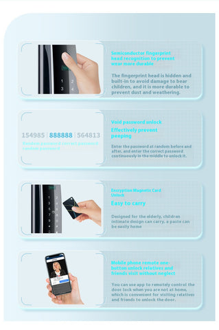 Smart Face Recognition Door Lock – Biometric Entry, App Control, Keypad & Backup Keys