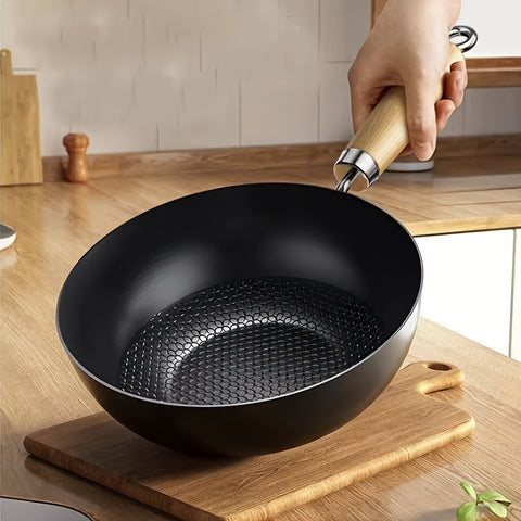 18 cm / 24 cm Nonstick Pan Set with Wooden Handles — All‑Stovetop, Heat Resistant, Stir Fry & Everyday Cooking