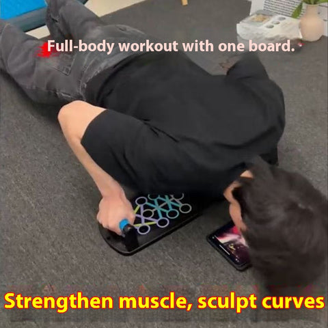 Multi Function Push Up Board  Color Coded System, Portable Home Gym with Ergonomic Handles
