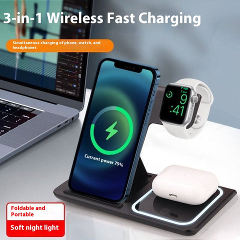 Fast Wireless Charging Stand  15W Qi Certified, USB‑C Powered, Sleep Friendly LED