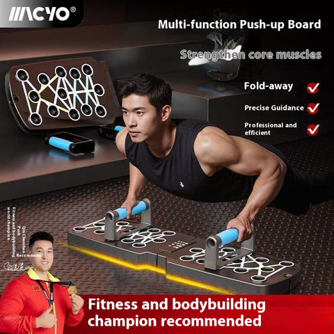 Multi Function Push Up Board  Color Coded System, Portable Home Gym with Ergonomic Handles