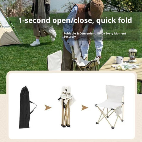 Heavy-Duty Folding Fishing & Camping Chair – Portable Ergonomic Outdoor Chair with Thickened Bracket, Large Armrests & Lightweight Frame, Supports up to 250 kg for Beach, Picnic & Travel