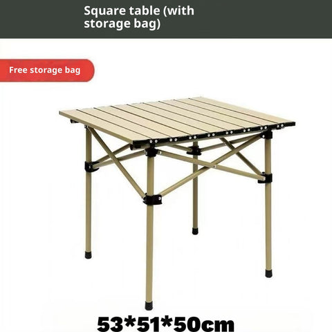 Compact Folding Camping & Picnic Table – Lightweight Portable Utility Table with Handbag-Style Fold, Quick-Assembly Design for Indoor/Outdoor BBQs, Parties & Tailgates (Black & White)