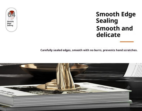 Modern Coffee Table with Black Marble-Like Top – Compact Space-Saving Design, Sturdy Metal Frame, Easy Assembly for Small Apartments & Living Rooms