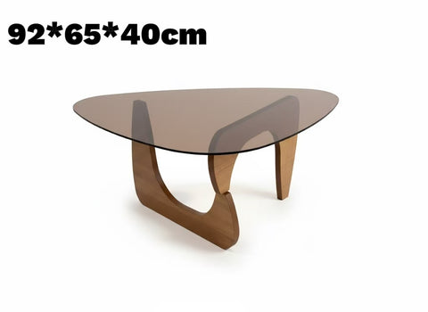 Modern Round Glass Coffee Table – Large 92×65×40 cm Center Table with Sleek Sturdy Base for Living Room, Home or Office