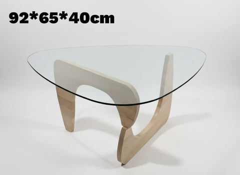 Modern Round Glass Coffee Table – Large 92×65×40 cm Center Table with Sleek Sturdy Base for Living Room, Home or Office