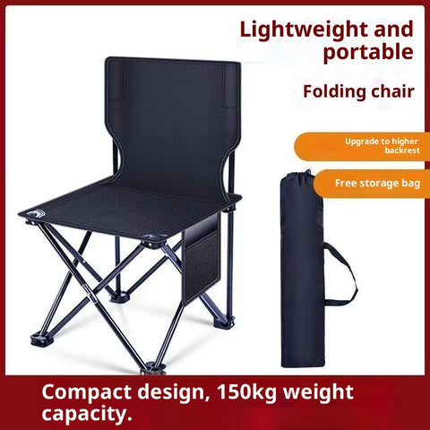 Heavy-Duty Folding Fishing & Camping Chair – Portable Ergonomic Outdoor Chair with Thickened Bracket, Large Armrests & Lightweight Frame, Supports up to 250 kg for Beach, Picnic & Travel