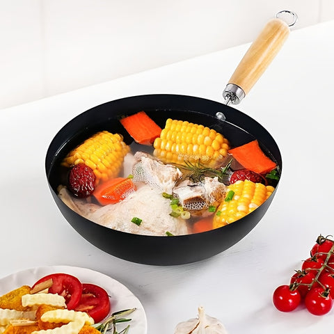18 cm / 24 cm Nonstick Pan Set with Wooden Handles — All‑Stovetop, Heat Resistant, Stir Fry & Everyday Cooking