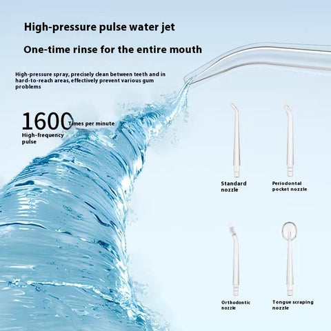 Portable Cordless Water Flosser 3 Modes Oral Irrigator for Teeth & Gums, Travel & Home Use