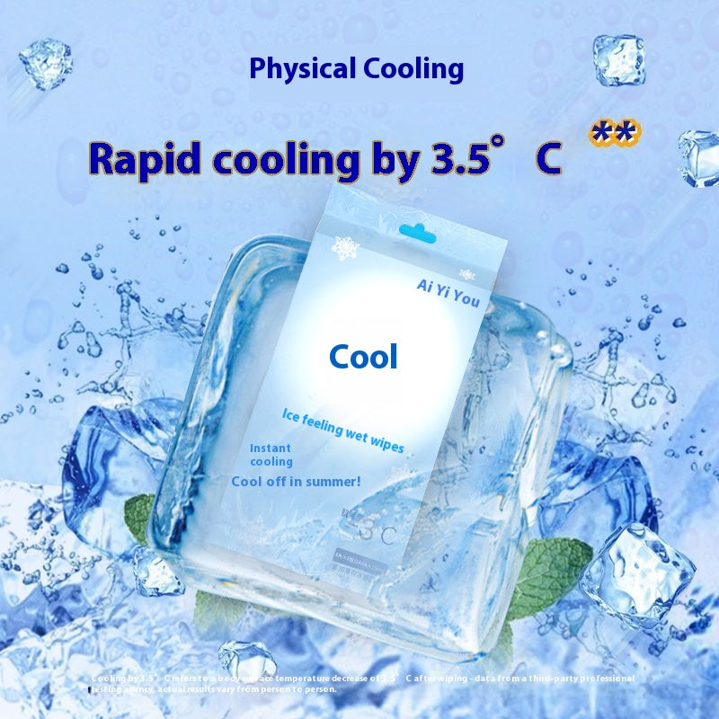 Portable & Cooling Wet Wipes, Mini Single-Use Tissues, Refreshing & Menthol Scent, 64-Count Family Pack.