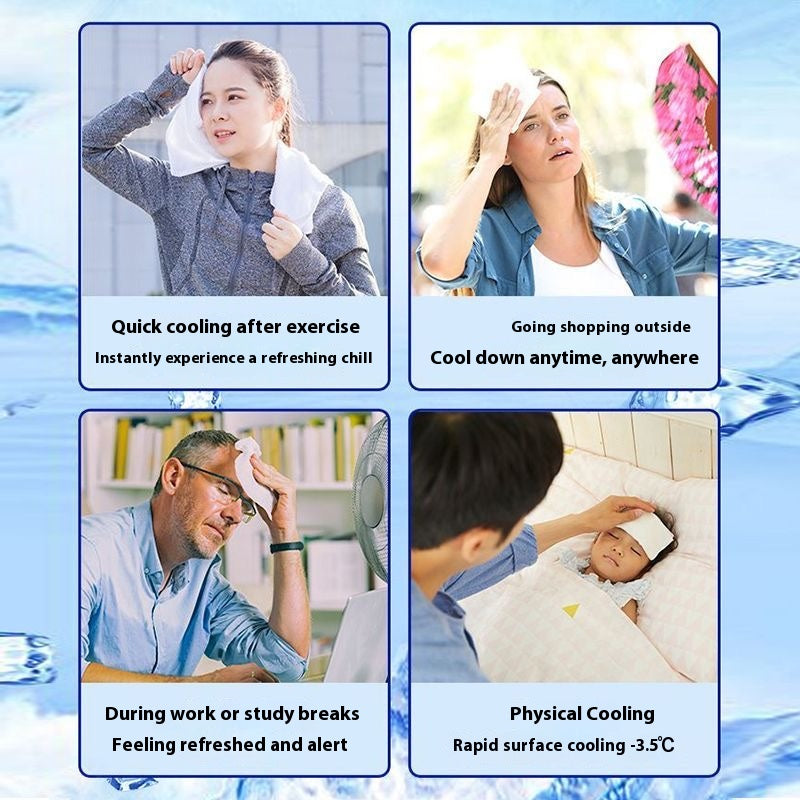 Portable Cooling Wet Wipes Mini Single Use Tissues