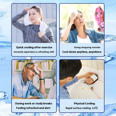Portable & Cooling Wet Wipes, Mini Single-Use Tissues, Refreshing & Menthol Scent, 64-Count Family Pack.