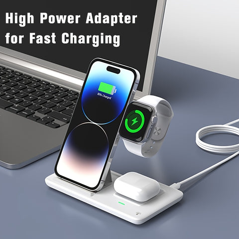 Fast Wireless Charging Stand  15W Qi Certified, USB‑C Powered, Sleep Friendly LED
