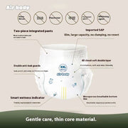 4 Packs Ultra Absorbent Baby Diapers Triple Leak Guard & Soft