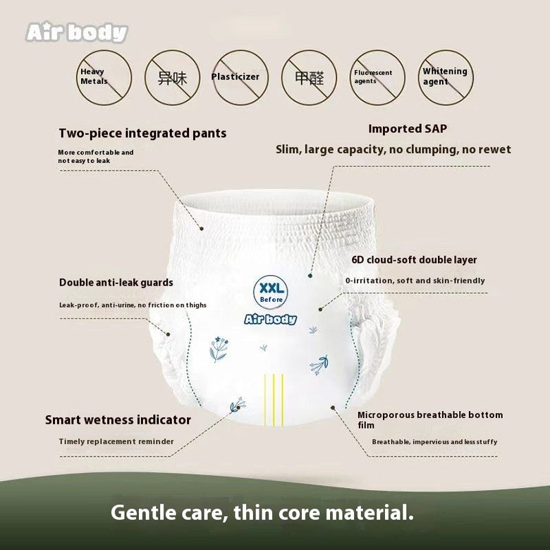 4 Packs Ultra Absorbent Baby Diapers Triple Leak Guard & Soft