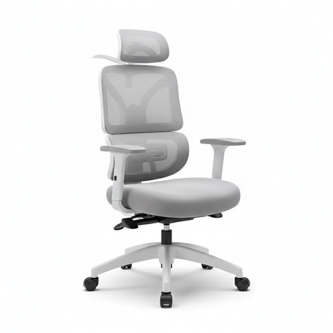 Ultimate Comfort Ergonomic Office Chair with Footrest – Breathable Mesh S‑Shaped Back, Memory Foam Seat & 3D Armrests for Home Office and Gaming