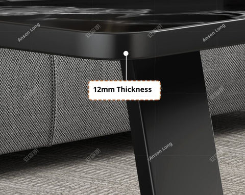 Modern Coffee Table with Black Marble-Like Top – Compact Space-Saving Design, Sturdy Metal Frame, Easy Assembly for Small Apartments & Living Rooms
