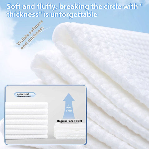 Extra Large Disposable Facial Towels 150 Count, Lint Free Pure Cotton, Hanging Design for Makeup Removal