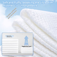 Extra-Large Disposable Facial Towels, Hanging Design & Lint-Free, Pure Cotton for Makeup Removal, 150-Count Ultra-Large Pack.