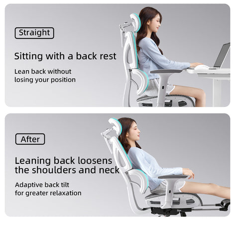 Ultimate Ergonomic Desk Chair – 4‑Way Lumbar Support, 6‑Way Headrest, 3D Seat Cushion & Footrest, High‑Back Mesh for Home Office