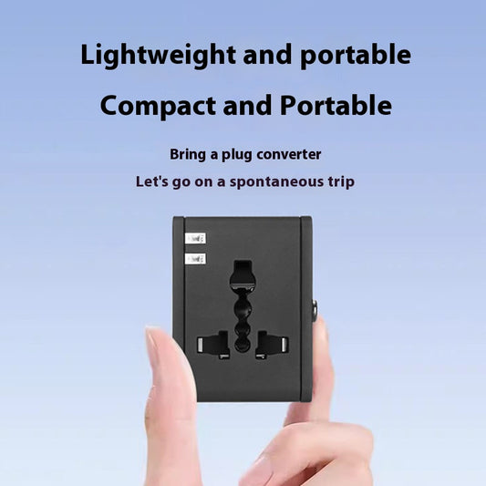 Multi-Function Travel Plug Adapter - All-in-One Universal Power Socket with USB-C Fast Charging, for 150+ Countries