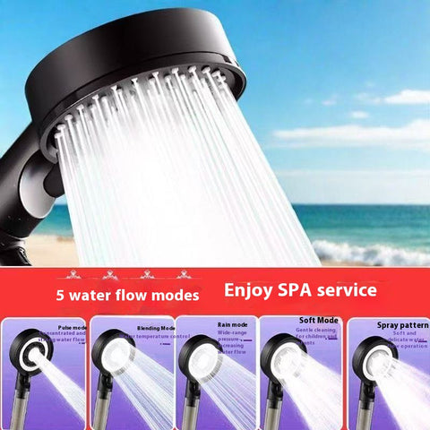 High Pressure Shower Head with Filter 5 Spray Modes, Massage & Water Purification