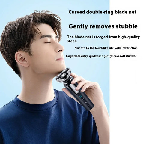 Digital Display Electric Shaver for Men  3D Floating Heads, USB Rechargeable, Smart LCD