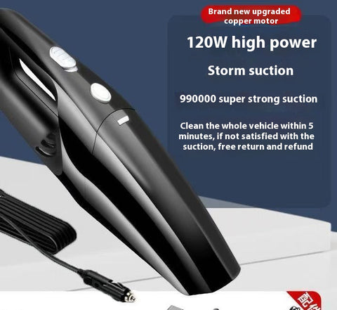 Mini Handheld Car Vacuum  High Power Suction, Compact & Lightweight for Auto Detailing
