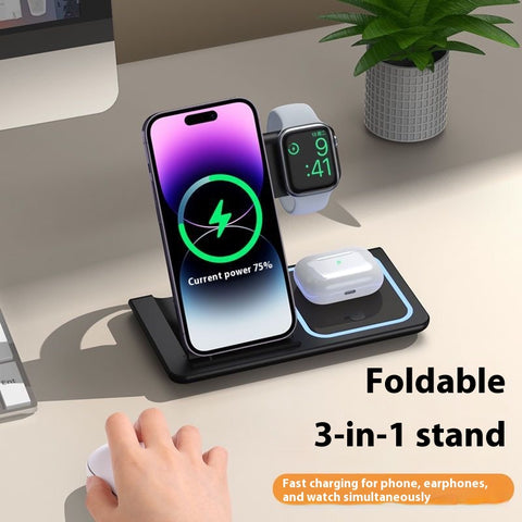 Fast Wireless Charging Stand  15W Qi Certified, USB‑C Powered, Sleep Friendly LED