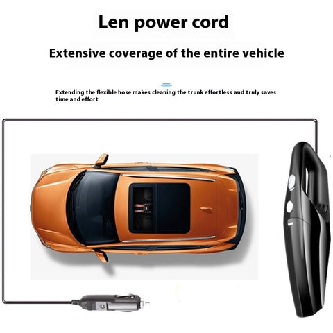 Mini Handheld Car Vacuum  High Power Suction, Compact & Lightweight for Auto Detailing