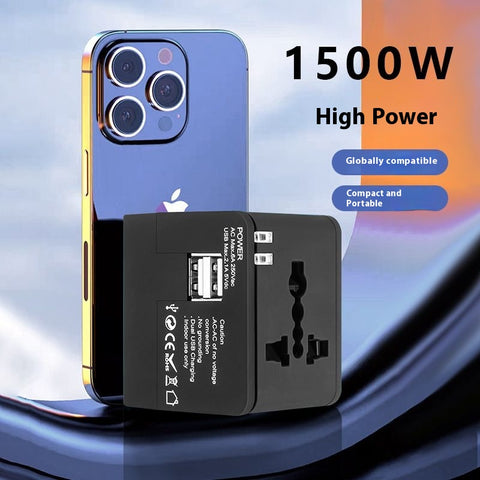 All in One Worldwide Travel Adapter  USB-C PD, Multiple USB Ports, Covers 150+ Countries