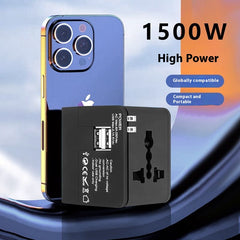 Multi-Function Travel Plug Adapter - All-in-One Universal Power Socket with USB-C Fast Charging, for 150+ Countries