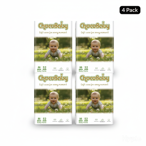 4 Packs Ultra Absorbent Baby Diapers Triple Leak Guard & Soft Touch