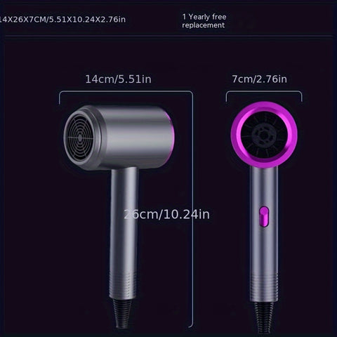 Professional Ionic Hair Dryer  High Speed Brushless, Lightweight & Quiet with Negative Ion Technology