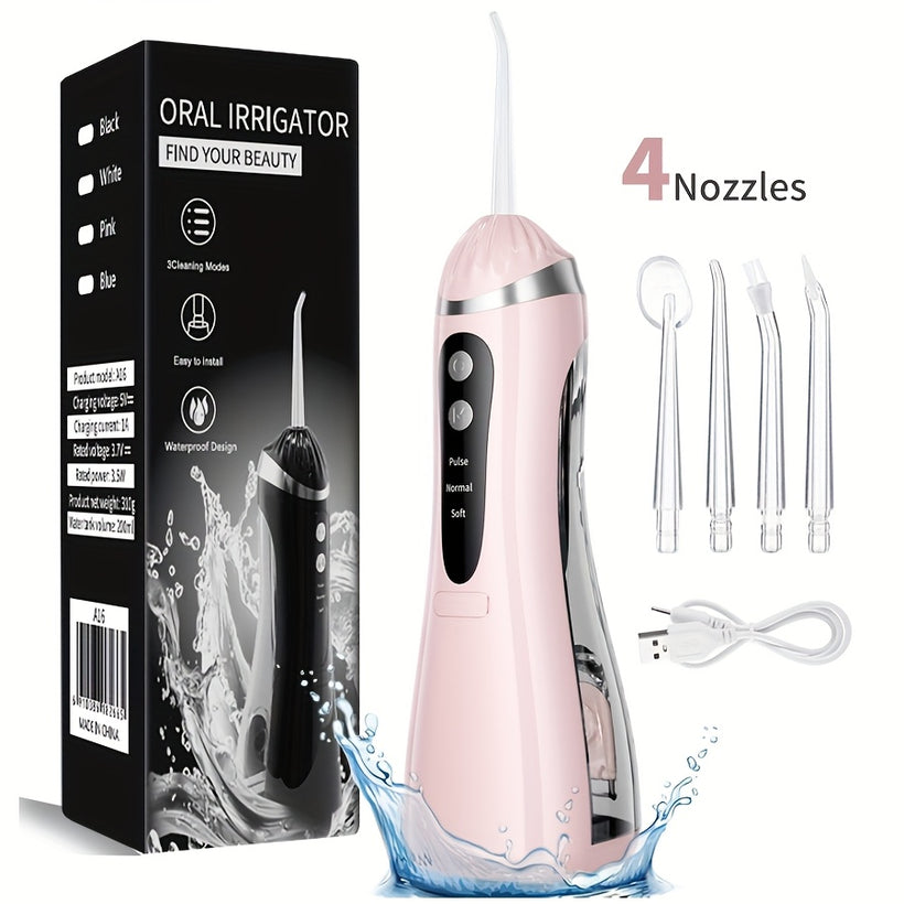 Portable Cordless Water Flosser 3 Modes Oral Irrigator