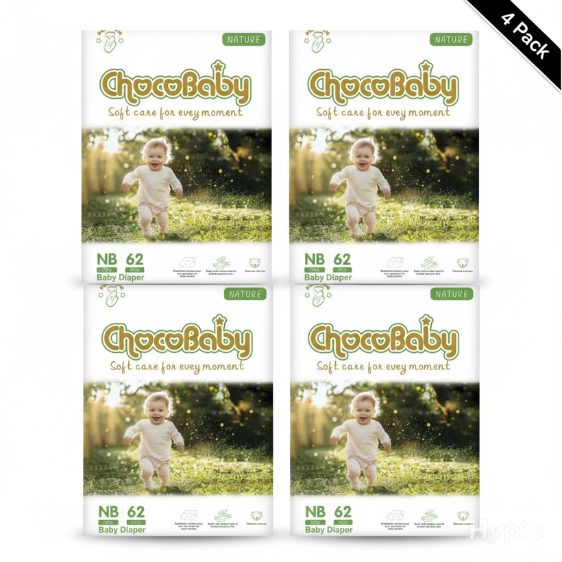 4 Packs Ultra Absorbent Baby Diapers Triple Leak Guard & Soft