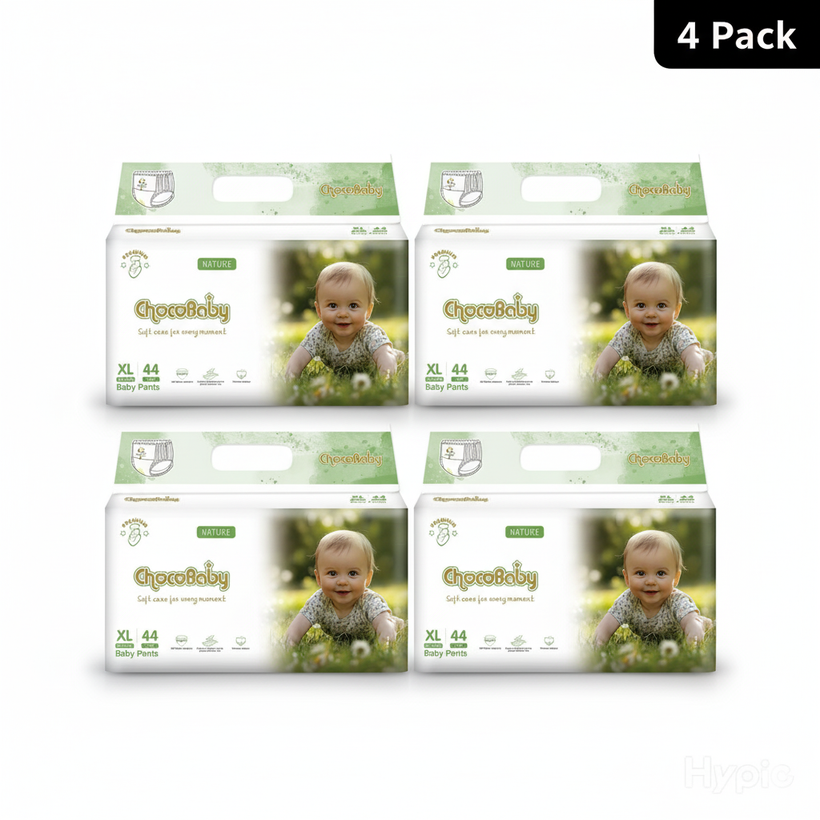 4 Packs Ultra Absorbent Baby Diapers Triple Leak Guard & Soft