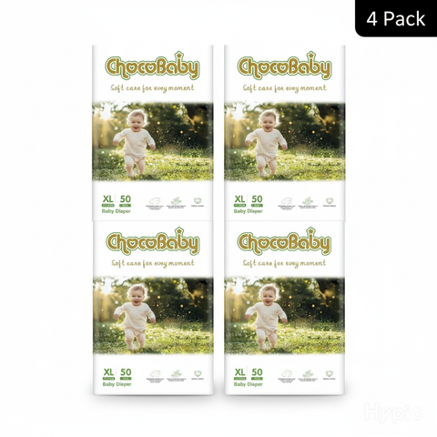 4 Packs Ultra Absorbent Baby Diapers Triple Leak Guard & Soft Touch