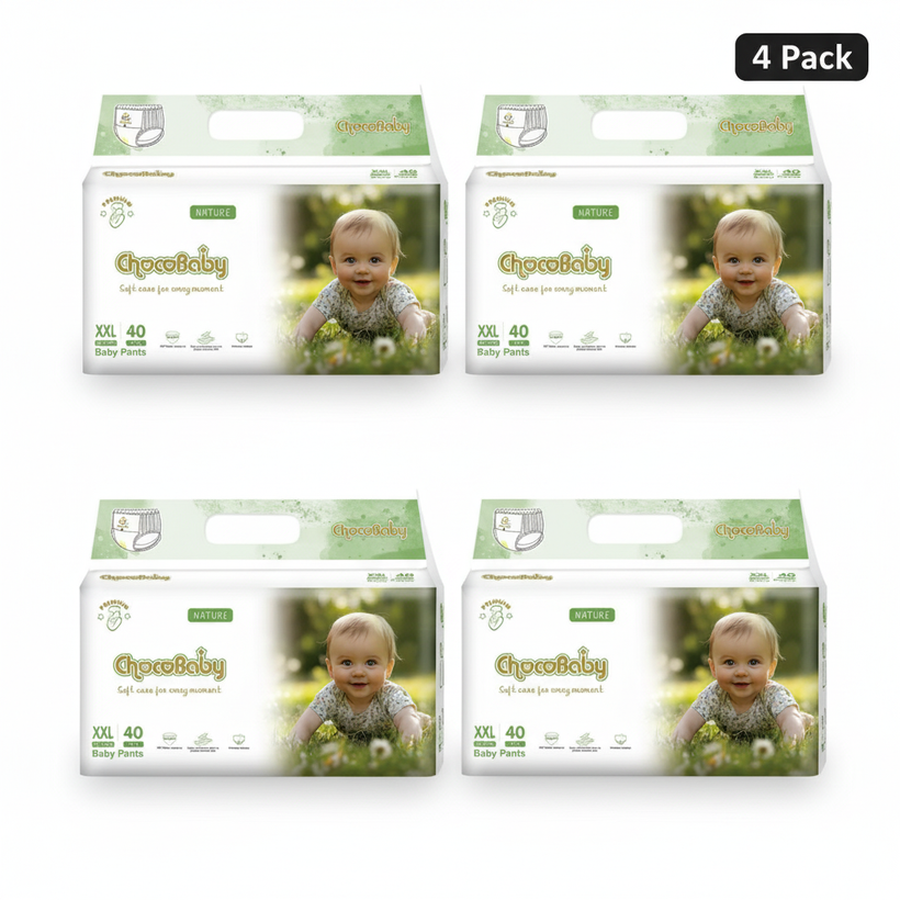 4 Packs Ultra Absorbent Baby Diapers Triple Leak Guard & Soft