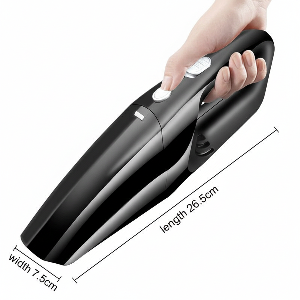 Mini Handheld Car Vacuum  High Power Suction, Compact & Lightweight for Auto Detailing