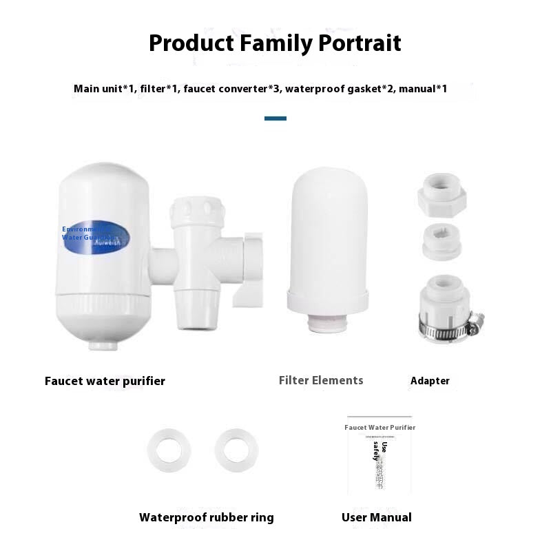 Household Faucet Water Purifier  Multi Stage Filtration for Clean, Great Tasting Drinking Water