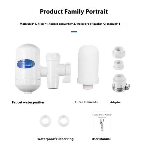 Household Faucet Water Purifier  Multi Stage Filtration for Clean, Great Tasting Drinking Water