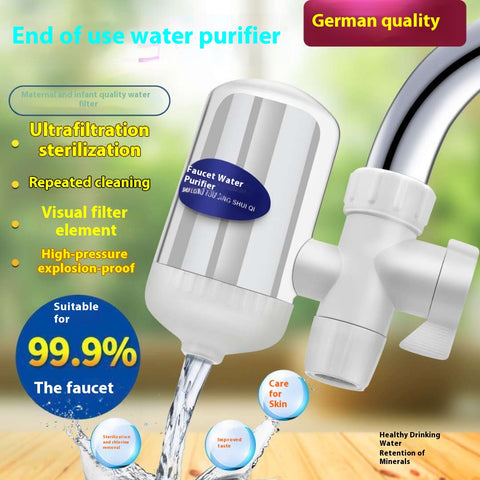 Household Faucet Water Purifier  Multi Stage Filtration for Clean, Great Tasting Drinking Water