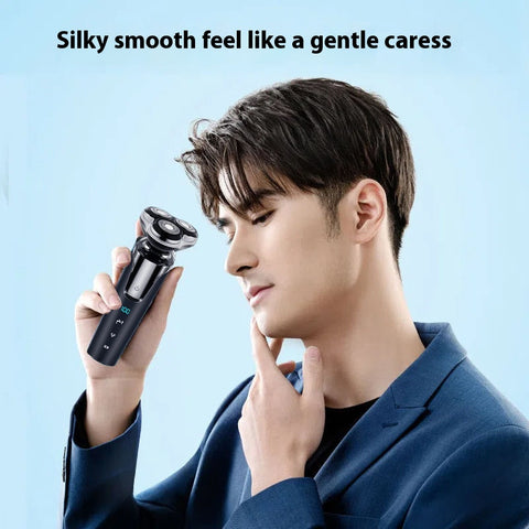 Digital Display Electric Shaver for Men  3D Floating Heads, USB Rechargeable, Smart LCD