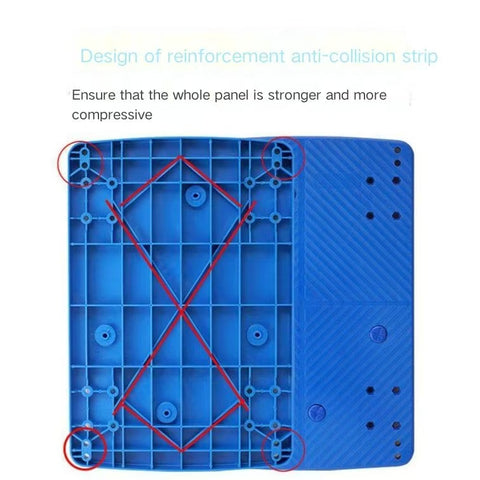 Folding Platform Flat Trolley – Durable Warehouse Hand Truck with Mute Wheels, 150 kg Capacity & Compact Foldable Design (72×43×24 cm), Sturdy Blue for Industrial or Home Use