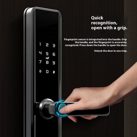Fingerprint Smart Door Lock Semi Automatic Auto Lock, Keypad/App Access, Anti Tamper