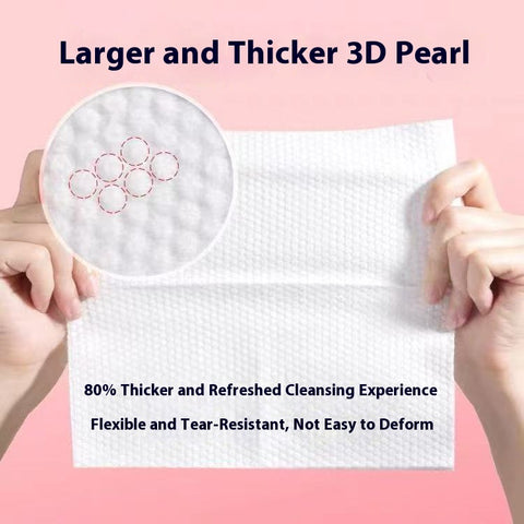Cloud Soft Disposable Facial Towels 150Count, Ultra Gentle 100% Cotton Dry Wipes for Daily Cleansing