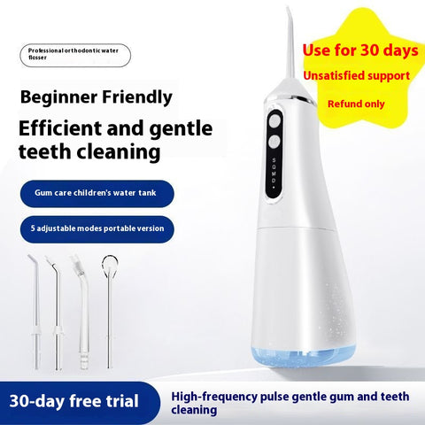 Portable Cordless Water Flosser 3 Modes Oral Irrigator for Teeth & Gums, Travel & Home Use